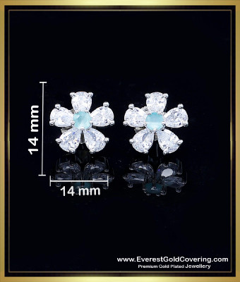 ERG2708 - Unique Flower Design Artificial Diamond Earrings for Women