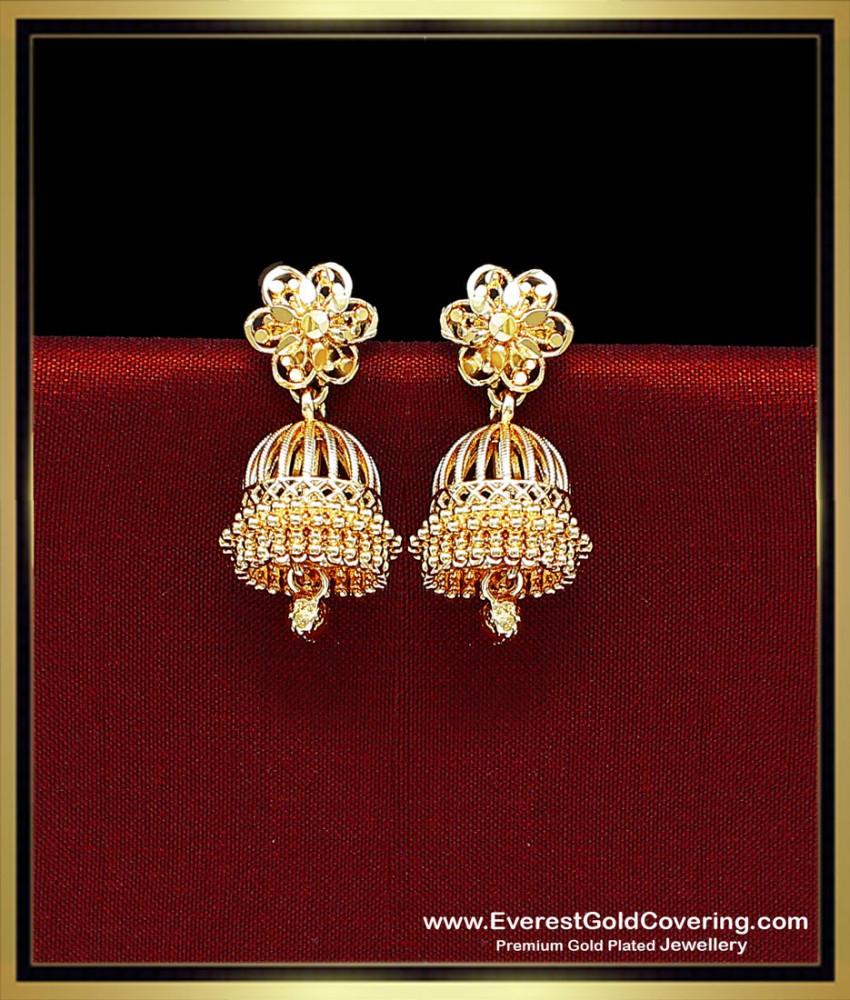 1 gram gold jhumka earrings online