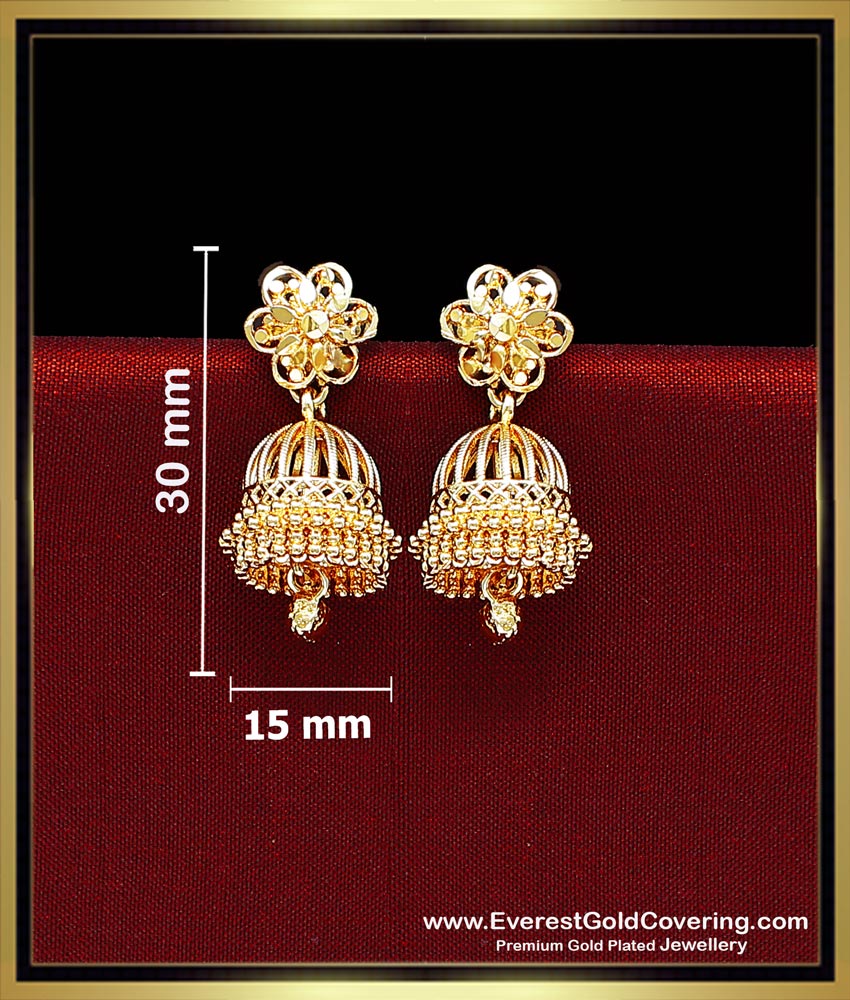1 gram gold jhumka earrings online