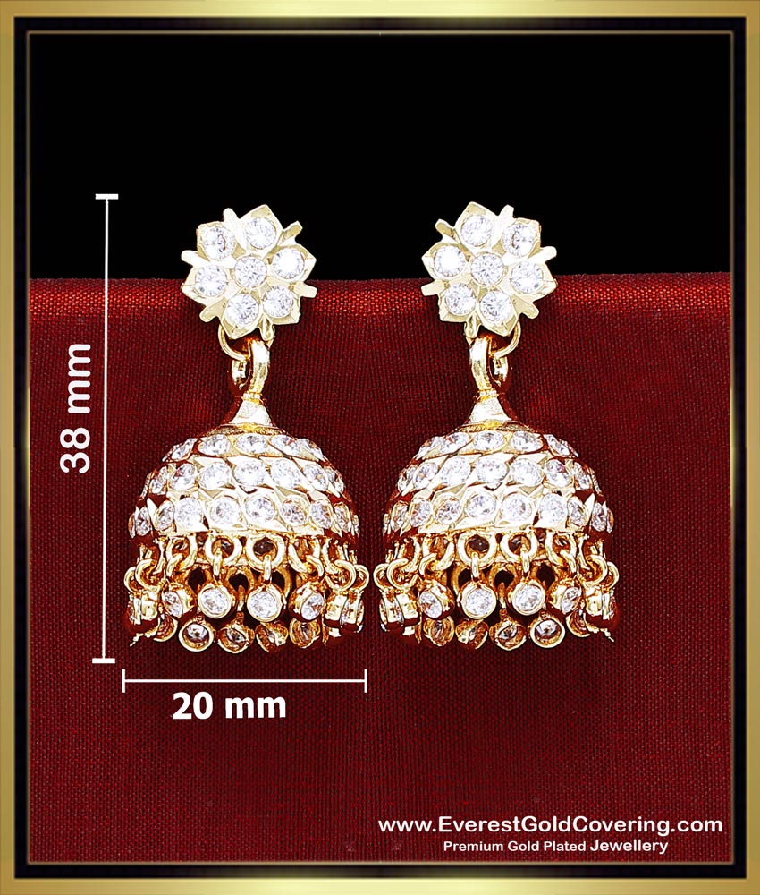 impon jewellery, gold earring patterns, jhumkas online, jhumkas gold, jhumkas for women, impon jhumki, impon big jhumkas, impon Jimiki, stone jhumka earrings, bridal gold jhumka design