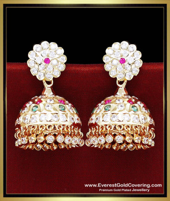 ERG2715 - Original Impon Big Bridal Traditional Gold Jhumka Design