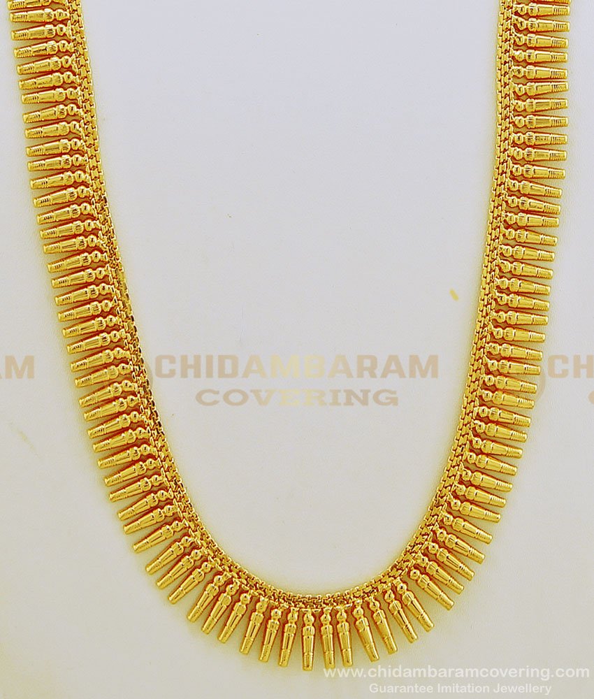 HRM483 - Traditional Gold Plated Mullamottu Haram Design Kerala Wedding Jewellery Online
