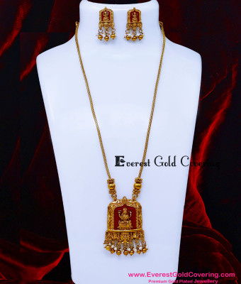 HRM1176 - New Antique Haram Designs with Earrings for Saree