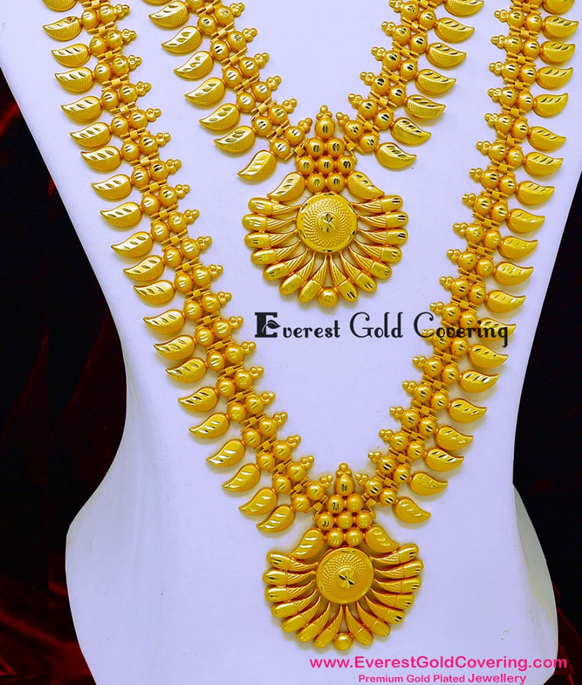 kerala jewellery bridal necklace and haram