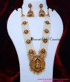 traditional pearl necklace with lakshmi pendant