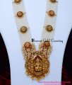 traditional pearl necklace with lakshmi pendant