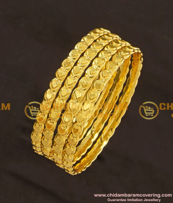 KBL022 - 1.08 Size New Born Baby Bangle Heart Design Daily Wear Bangles For 3 - 6 Months