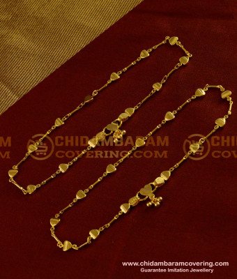 ANK002 - 11 inch Latest Anklet Design Gold Plated Kolusu Buy Online Shopping