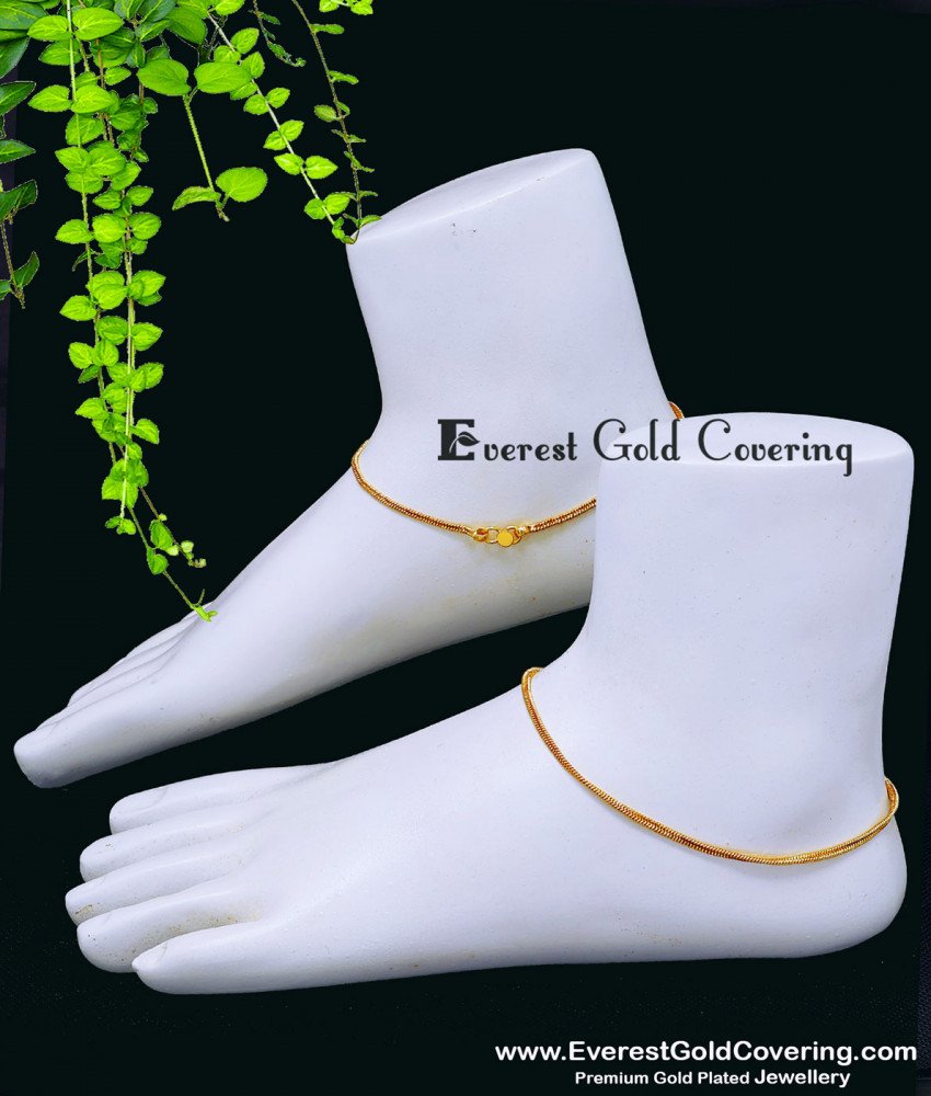 Panchaloha Gold Plated Anklet Design