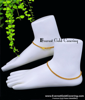 ANK161 - 9 Inch Original Impon Anklet Daily Wear Delhi Chain Model