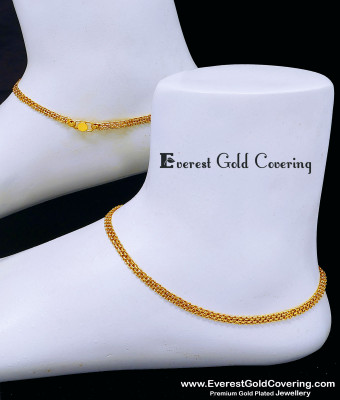 ANK161 - 9 Inch Original Impon Anklet Daily Wear Delhi Chain Model