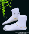 Gold plated crystal beads anklet for women daily wear kolusu padasaram design with crystal beads