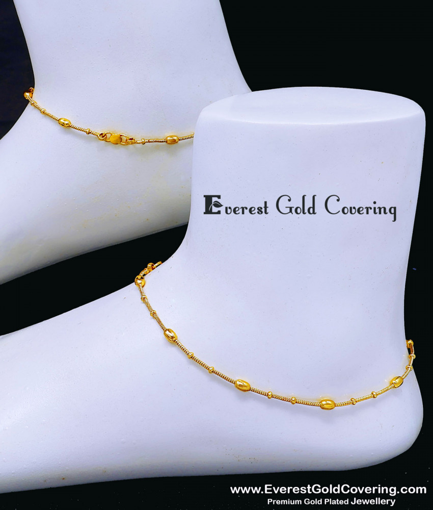 gold plated anklets for women