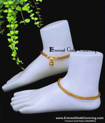 ANK178 -11.5 Inch Premium Quality Daily Use Gold Plated Payal for Women