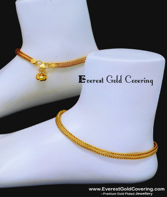 ANK178 -11.5 Inch Premium Quality Daily Use Gold Plated Payal for Women
