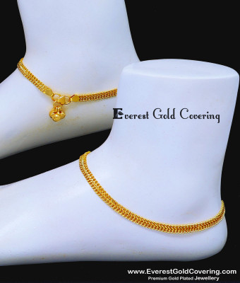 ANK180 - 11 Inch 1 Gram Gold Plated with Guarantee Daily Use Anklet