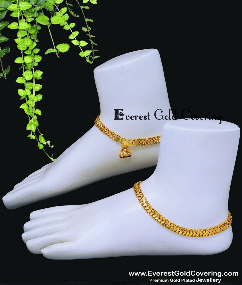 daily wear cute simple gold anklet designs