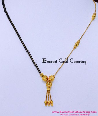 BBM1130 - Trendy One Side Chain and One Side Black Moti Mangalsutra