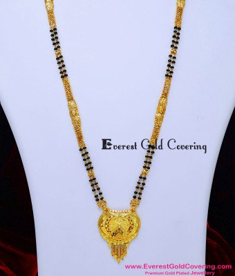 BBM1136 - Simple Light Weight Forming Gold Long Mangalsutra Design