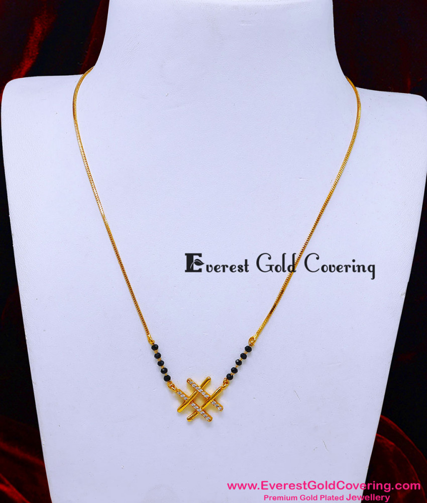fancy short mangalsutra designs