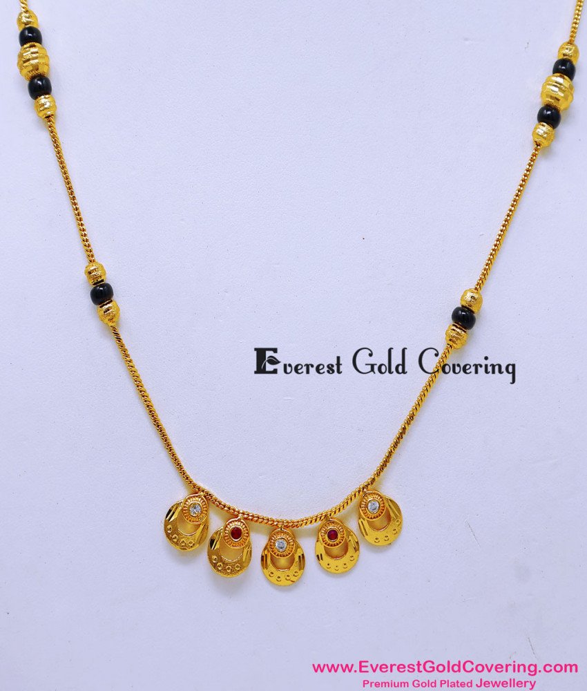 gold plated mangalsutra design