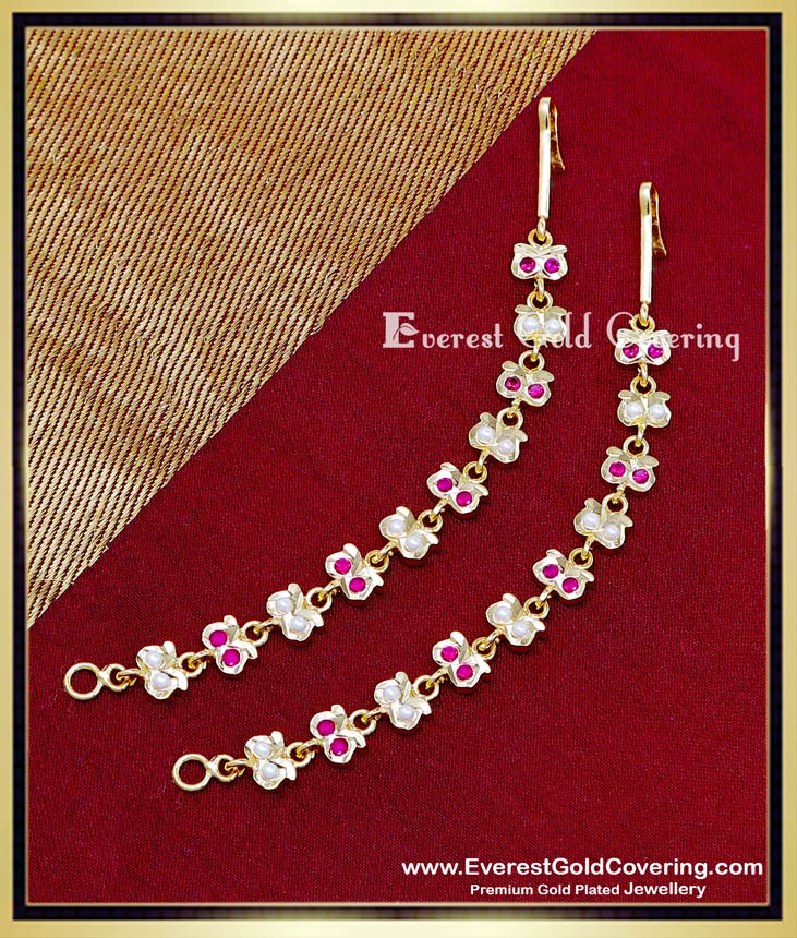 ear chain latest gold matilu designs