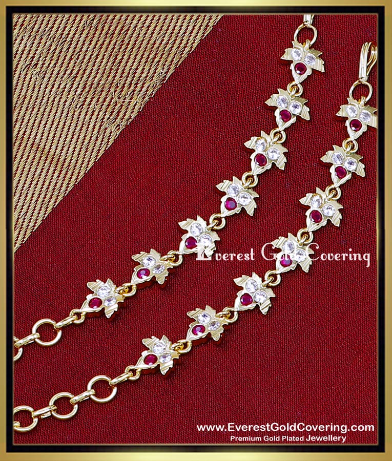 Impon stone mattal gold plated