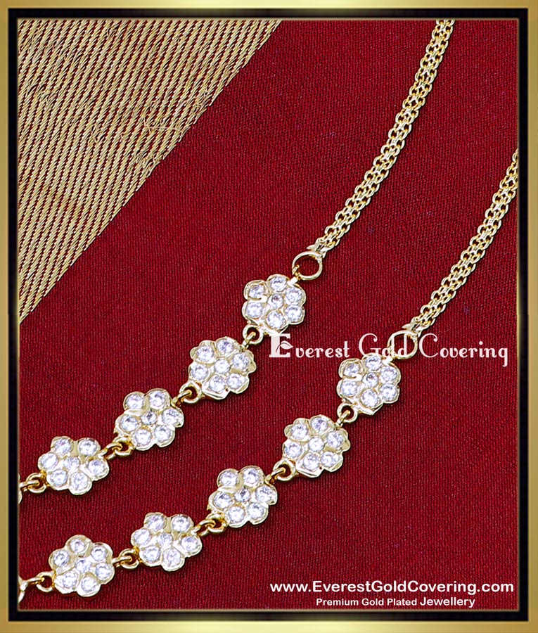 Impon stone mattal gold plated