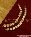 MAT61 - Stunning Gold Full White Ad Stone Gold Plated Leaf Design Impon Maatal Online Shopping