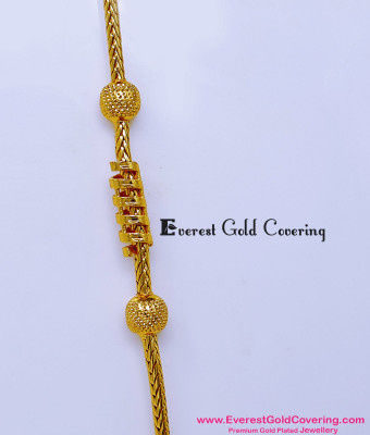 MCHN652 - New Model Without Stone Plain Gold Mopu Designs