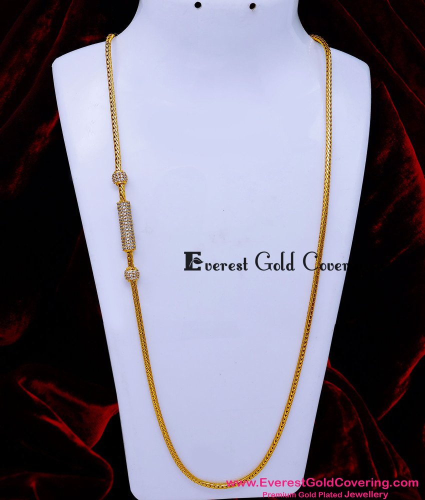 gold plated mugappu chain