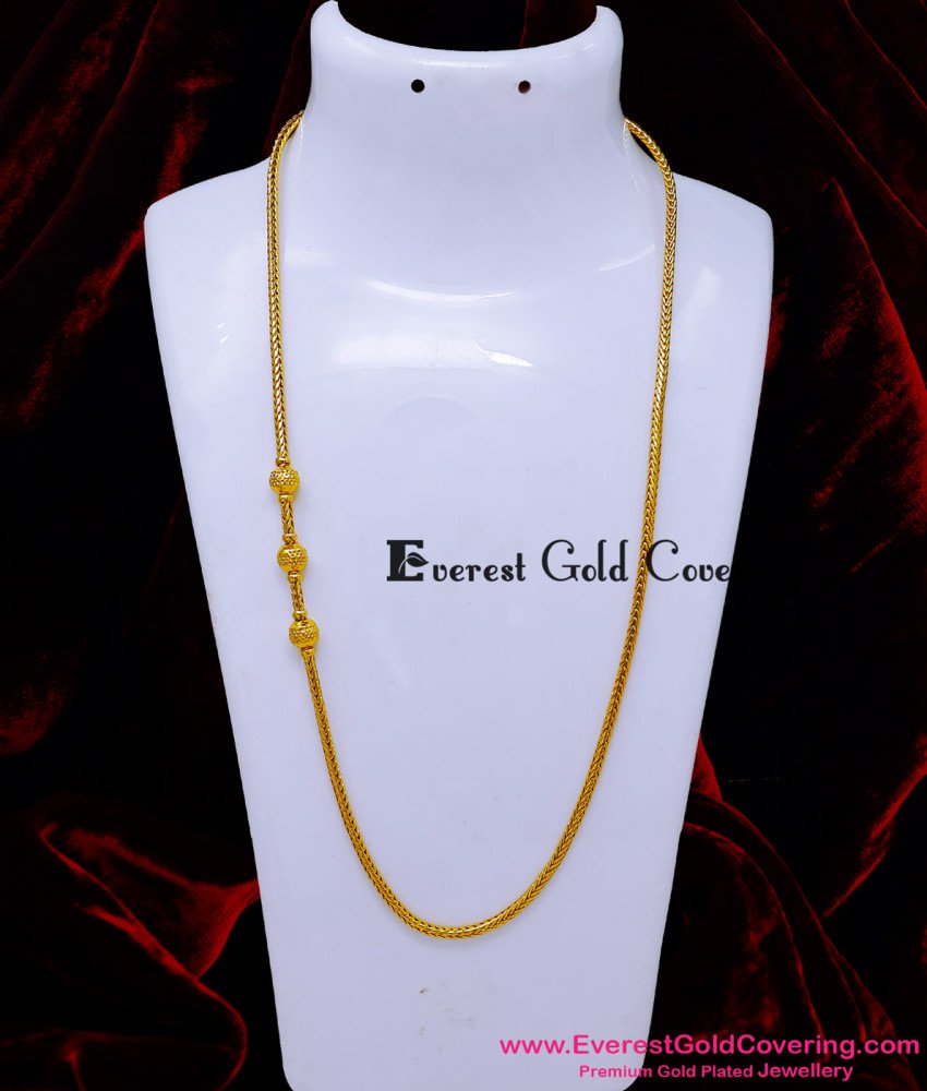 lightweight gold mugappu chain designs
