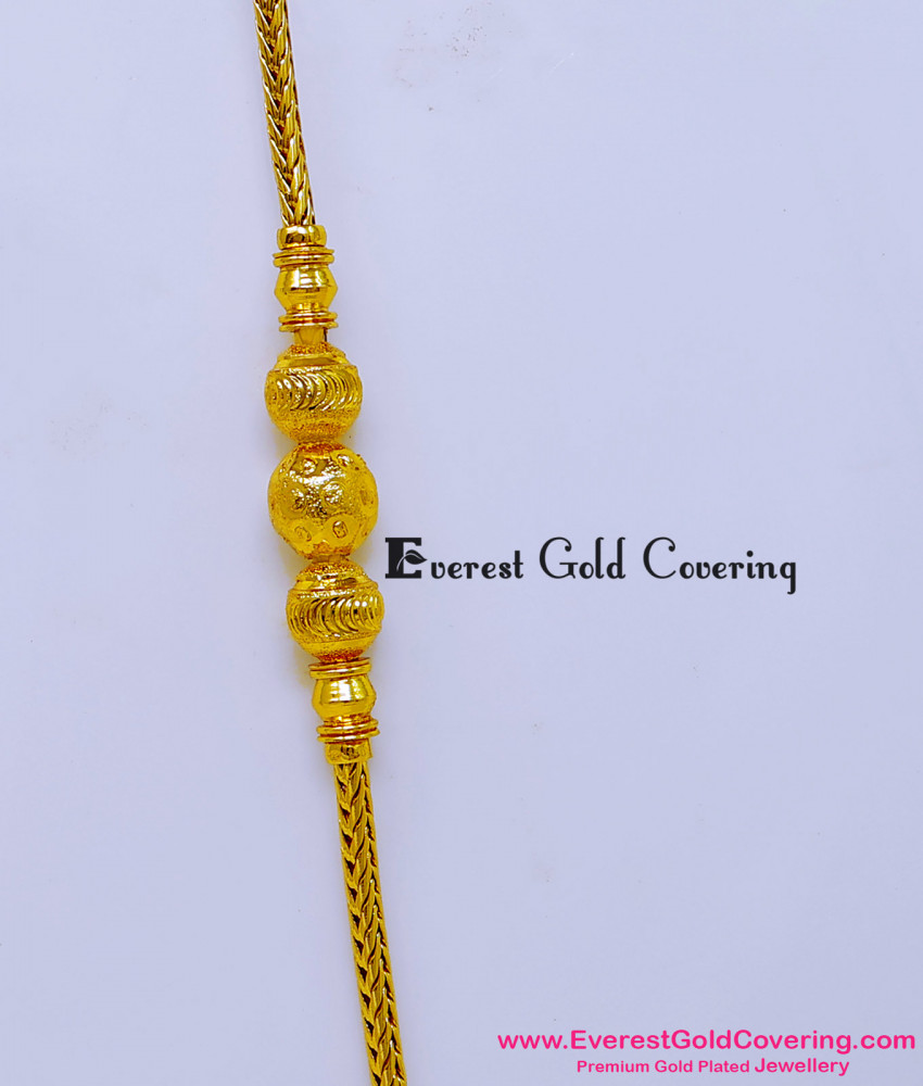 Chidambaram gold covering mugappu chain