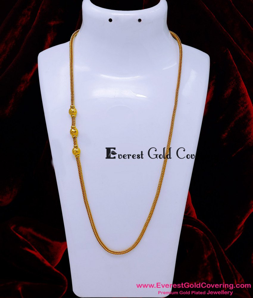 Gold Covering Mugappu Chain for Daily Wear