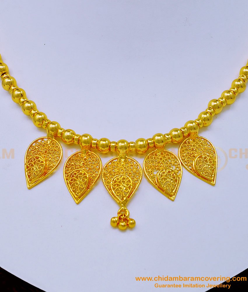 micron plated necklace, gold necklace, necklace with price, necklace design, necklace collections, one gram gold necklace, 