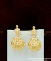 NLC407 - Traditional Gold Design Impon Full White Stone Attigai With Earring Set for Marriage 