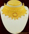 NLC494 - Bridal Wear One Gram Gold Enamel Flower Design Choker Necklace Indian Wedding Jewellery  