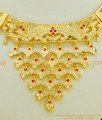 NLC552 - New Arrival Bridal Wear First Quality Impon Peacock Design Full Neck Stone Choker Necklace for Wedding