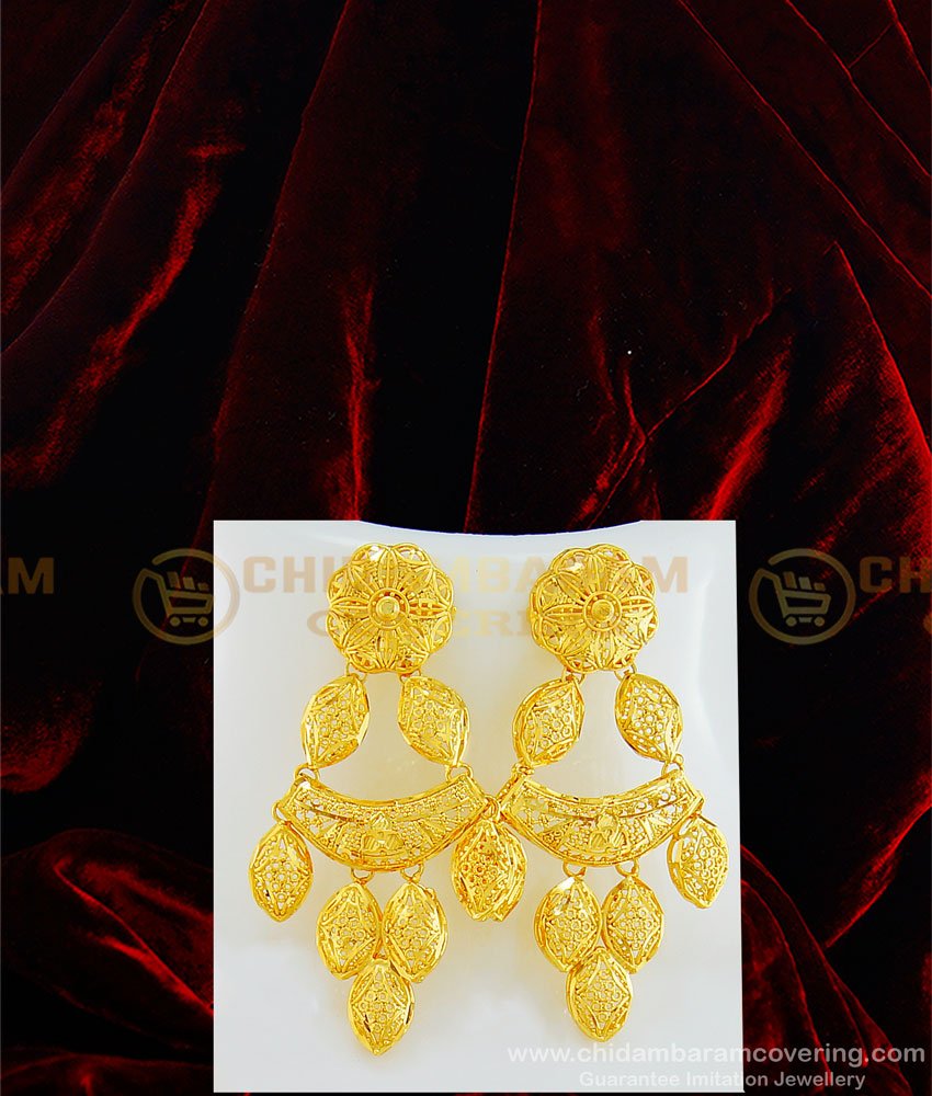 NLC607 - Dubai Gold Jewellery Real Gold Design Grand Look Full Covered Broad Necklace with Earring for Wedding