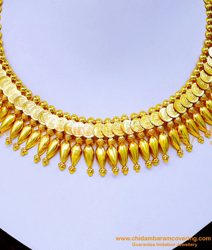 Buy Kerala Jewellery Lakshmi Kasu Mullamottu Necklace Design