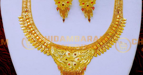 Buy Wedding Gold Necklace Set 2 Gram Gold Jewellery