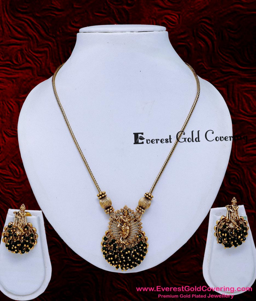 antique necklace long