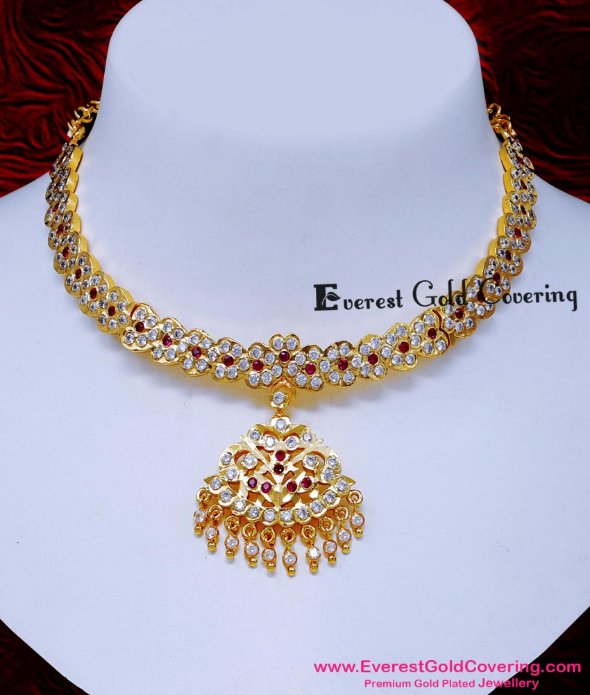 Traditional Old Model Attigai Impon Necklace Design