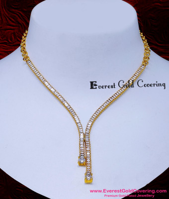 NLC1777 - Elegant Zircon Stone Necklace Artificial Diamond Jewellery