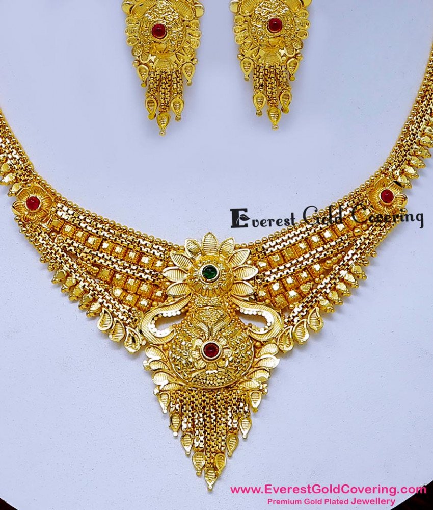 micro gold plated forming necklace set