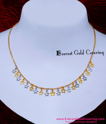 NLC1797 - Stylish Western Rose Gold Necklace Design for Girls