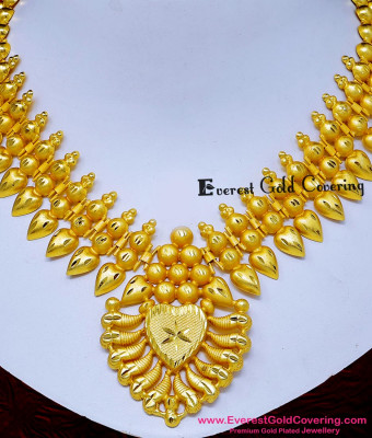 NLC1811 - Kerala Bridal Jewellery Gold Forming Necklace for Wedding