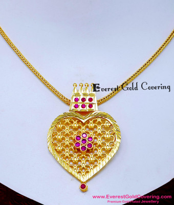 NLC1819 - Real Gold Look Forming Gold Simple Pendant Chain Necklace