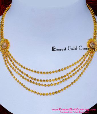NLC1822 - Attractive Light Weight Wedding 3 Layer Necklace Design