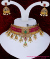 pearl and stone choker necklace